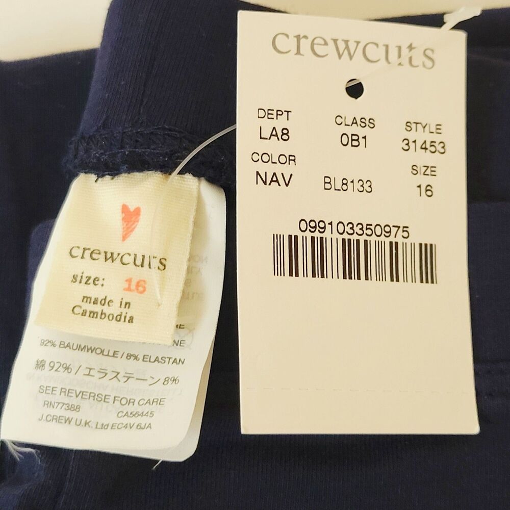 Crewcuts Girls Size 16 Navy Blue Leggings Bundle Lot Of 3 NWT Cotton Stretch - Picture 3 of 4